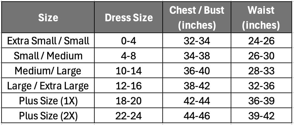 Womans Deluxe Ringmaster Costume Sizing